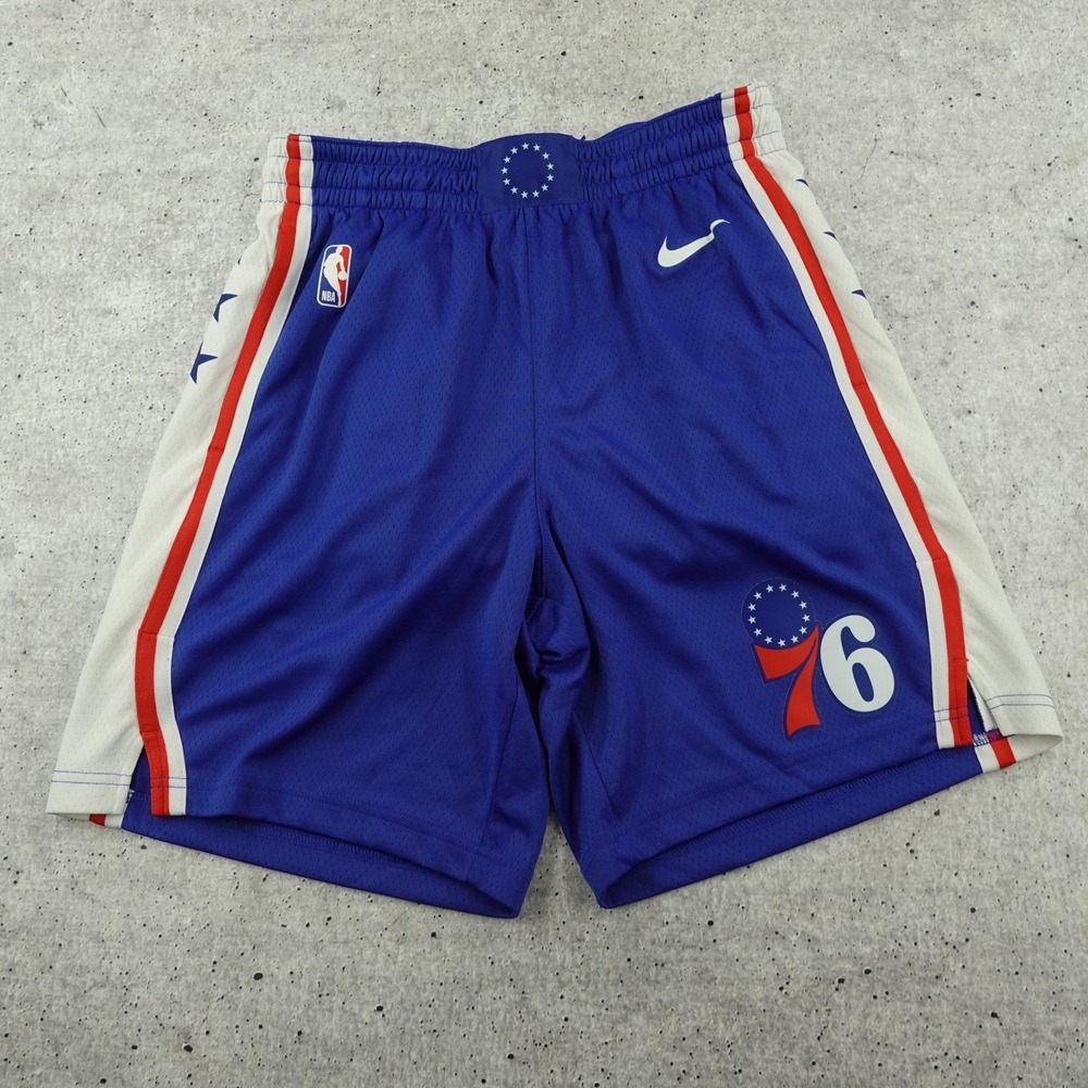 Nike Philadelphia 76ers NBA Icon Edition Swingman Game Shorts Mens Medium Blue